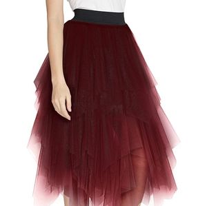 Women's skirt Mesh Layered Tulle Skirt Sheer Tutu